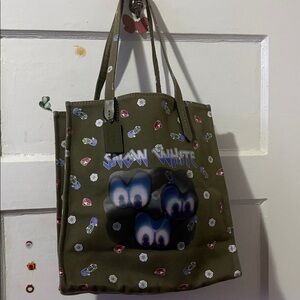 Coach x Disney Olive Green Snow White Tote with Gem Print EUC